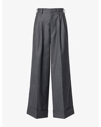 Junya Watanabe - Double-Pleat Wide-Leg Wool Trousers - Lyst