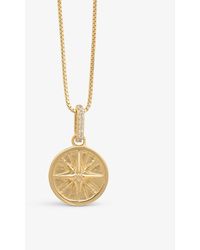 Rachel Jackson - Mini North Star 22ct Yellow -plated Sterling Silver And Cubic Zirconia Pendant Necklace - Lyst