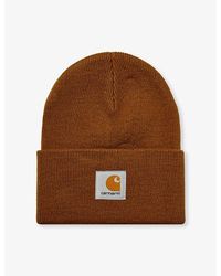 Carhartt - Brand-patch Ribbed Knitted Beanie - Lyst