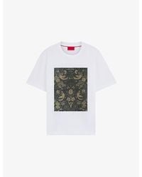 HUGO - Graphic-Print Short-Sleeve Cotton T-Shirt - Lyst
