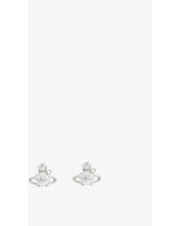 Vivienne Westwood - Reina Orb Silver-toned Brass And Crystal Earrings - Lyst