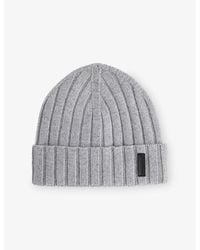 Emporio Armani - Ribbed Wool And Cashmere Beanie Hat - Lyst