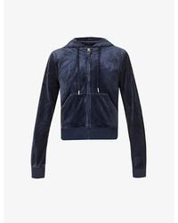 Juicy Couture - Regular-Fit Logo-Embroidered Velour Hoody - Lyst
