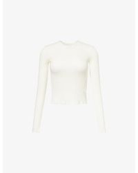 Citizens of Humanity - Pilar Waffle Crewneck Cotton-Jersey Top - Lyst