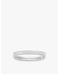 Apm Monaco - Pavé-Encrusted Sterling- And Zirconia Bangle - Lyst