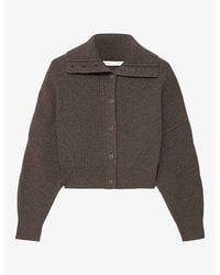 AllSaints - Caron Cropped Merino Wool Cardigan - Lyst