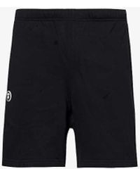 Aape - Text-print Brand-patch Cotton-blend Shorts - Lyst