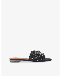 Kurt Geiger - Chelsea C Flat Woven Sandals - Lyst