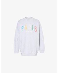 Anine Bing - Paris Logo-print Cotton-jersey Sweatshirt - Lyst