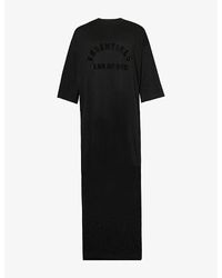 Fear Of God - Logo-print Cotton-blend Maxi T-shirt Dress X - Lyst