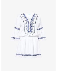 Melissa Odabash - Martina Cotton-Linen Mini Beach Dress - Lyst
