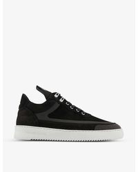 Filling Pieces Low Top Ripple Suede Trainers - Black