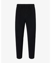 Homme Plissé Issey Miyake - Basics Straight-Leg Knitted Trousers - Lyst