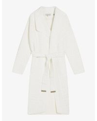 Ted Baker - Maxence Wrap-front Textured Knitted Coat X - Lyst