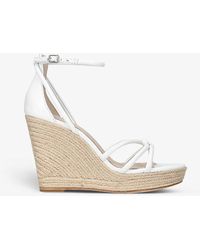 PAIGE - Tami Knot-detail Leather Espadrille Wedge Sandals - Lyst