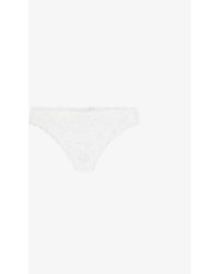 Aubade - Rosessence Mid-rise Stretch-lace Tanga Brief - Lyst