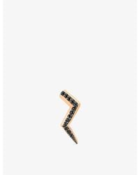 La Maison Du Couturier - Selda Pavé Lightning Small 14Ct Rose- And Diamond Single Stud Earring - Lyst