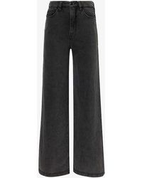 GOOD AMERICAN - Jeanius Wide-leg Mid-rise Cotton Trousers - Lyst