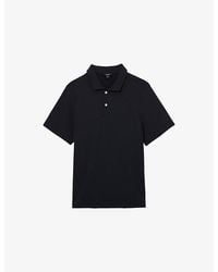 Reiss - Kennedy Buttoned Textured Polo Top - Lyst