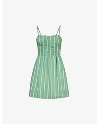 Faithfull The Brand - Rhea Stripe-pattern Organic Cotton Poplin Mini Dress - Lyst