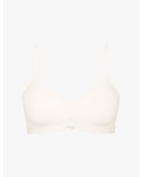 Sloggi - Ever Ease Padded Non-Wired Cotton-Blend Bra - Lyst