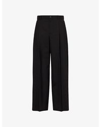 The Row - Thom Pressed-Pleat Wool Trousers - Lyst