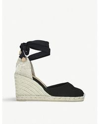 Castañer - Carina Cotton-Canvas Wedge Espadrilles - Lyst