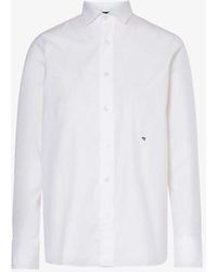 HOMMEGIRLS - Logo-embroidered Relaxed-fit Cotton-poplin Shirt - Lyst