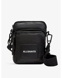 AllSaints - Falcon Brand-patch Leather Crossbody Bag - Lyst