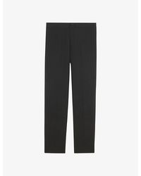 Sandro - High-rise Stretch-jersey Trousers Xx - Lyst