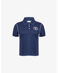Sporty & Rich - Eden Crest Cotton-Pique Polo Shirt - Lyst