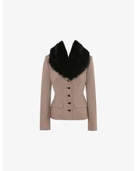 House Of Cb - Buckingham Hourglass Slim-Fit Stretch-Woven Jacket - Lyst