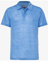 Vilebrequin - Pyramid Brand-embroidered Relaxed-fit Linen Polo Shirt X - Lyst