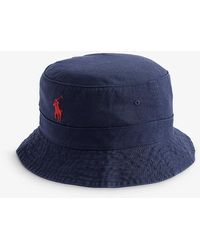 Polo Ralph Lauren - Logo-embroidered Cotton Bucket Hat - Lyst