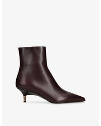 KHAITE - Bella 55 Leather Heeled Ankle Boots - Lyst