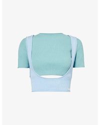 House Of Sunny - Olympus Layered Knitted Top - Lyst