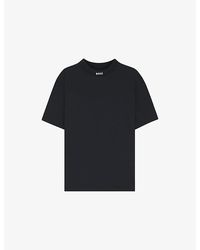 BOSS - Branded-Print Short-Sleeved Stretch-Cotton T-Shirt - Lyst