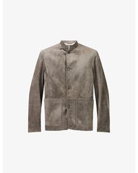 dunhill - Suede Driving Jacket - Lyst