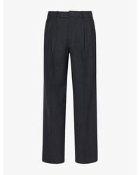 Jonathan Simkhai - Julian Pleated Wool-Blend Trousers - Lyst