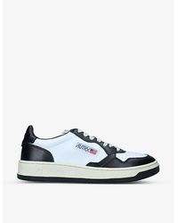 Autry - Medalist Two-Tone Leather Low-Top Trainers - Lyst