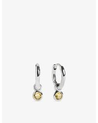 Monica Vinader - November Birthstone Sterling- And Citrine Huggie Earrings - Lyst