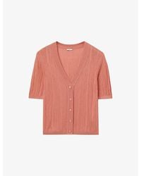 JOSEPH - Sens Ribbed Silk And Cotton Cardigan - Lyst