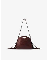 Maje - Miss M Mini Cracked-Leather Bag - Lyst