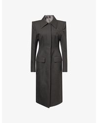 Mugler - Tailored Hourglass Wool Coat - Lyst