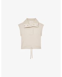 Reiss - Phoebe Funnel-Neck Jersey Top - Lyst