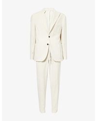 Eleventy - Notched-Lapel Straight-Leg Corduroy Suit - Lyst