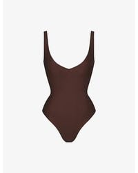Skims - Body Plunge Thong Stretch-Woven Body - Lyst