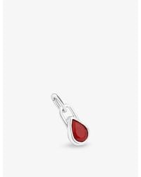 Astrid & Miyu - Chalcedony July Birthstone Rhodium-Plated Sterling Clip Charm - Lyst