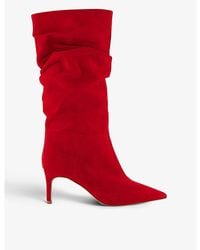 Ruched calf length boots shop