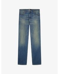 The Kooples - Slim-Leg Faded-Wash Denim Jeans - Lyst